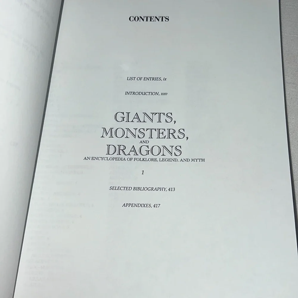GIANTS, MONSTERS & DRAGONS AN ENCYCLOPEDIA OF FOLKLORE, LEGEND AND MYTH BOOK